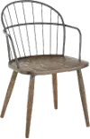 CH-RILEY BNBK Walnut and Black Industrial Chair