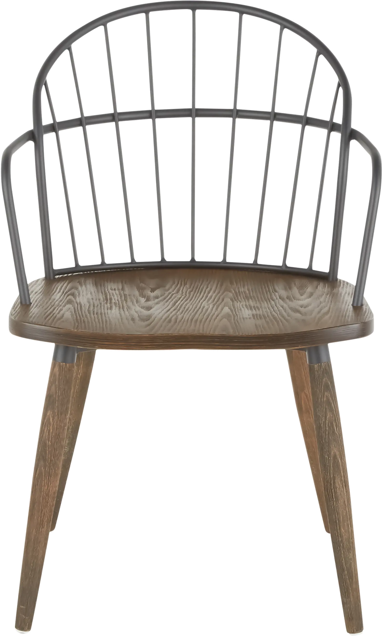 CH-RILEY BNBK Walnut and Black Industrial Chair-3