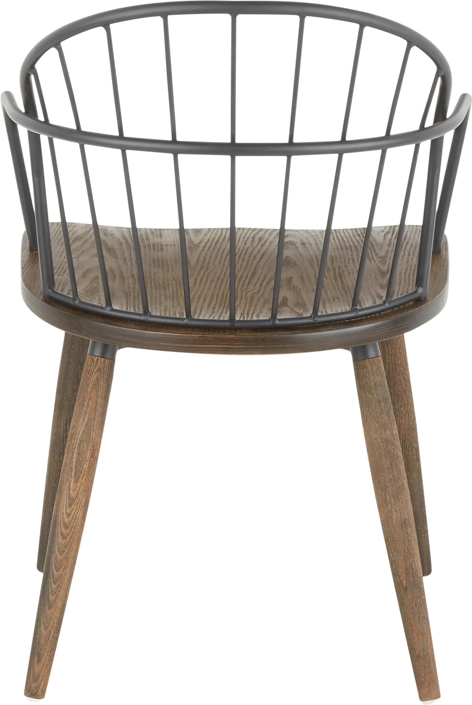 CH-RILEY BNBK Walnut and Black Industrial Chair-5