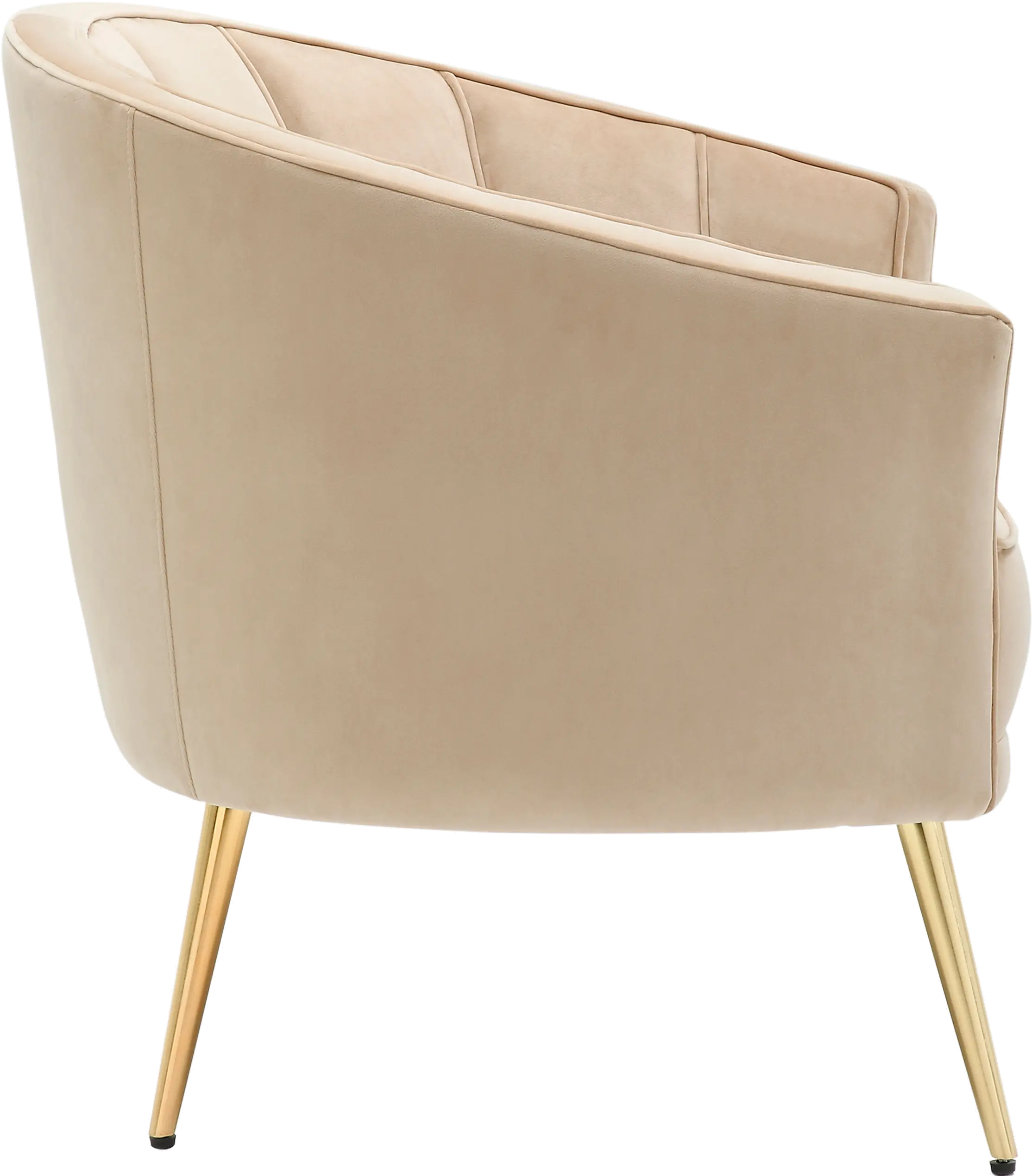 CHR-TANIA AU+CHMP Contemporary Champagne Velvet Glam Accent Chair - Tania-4