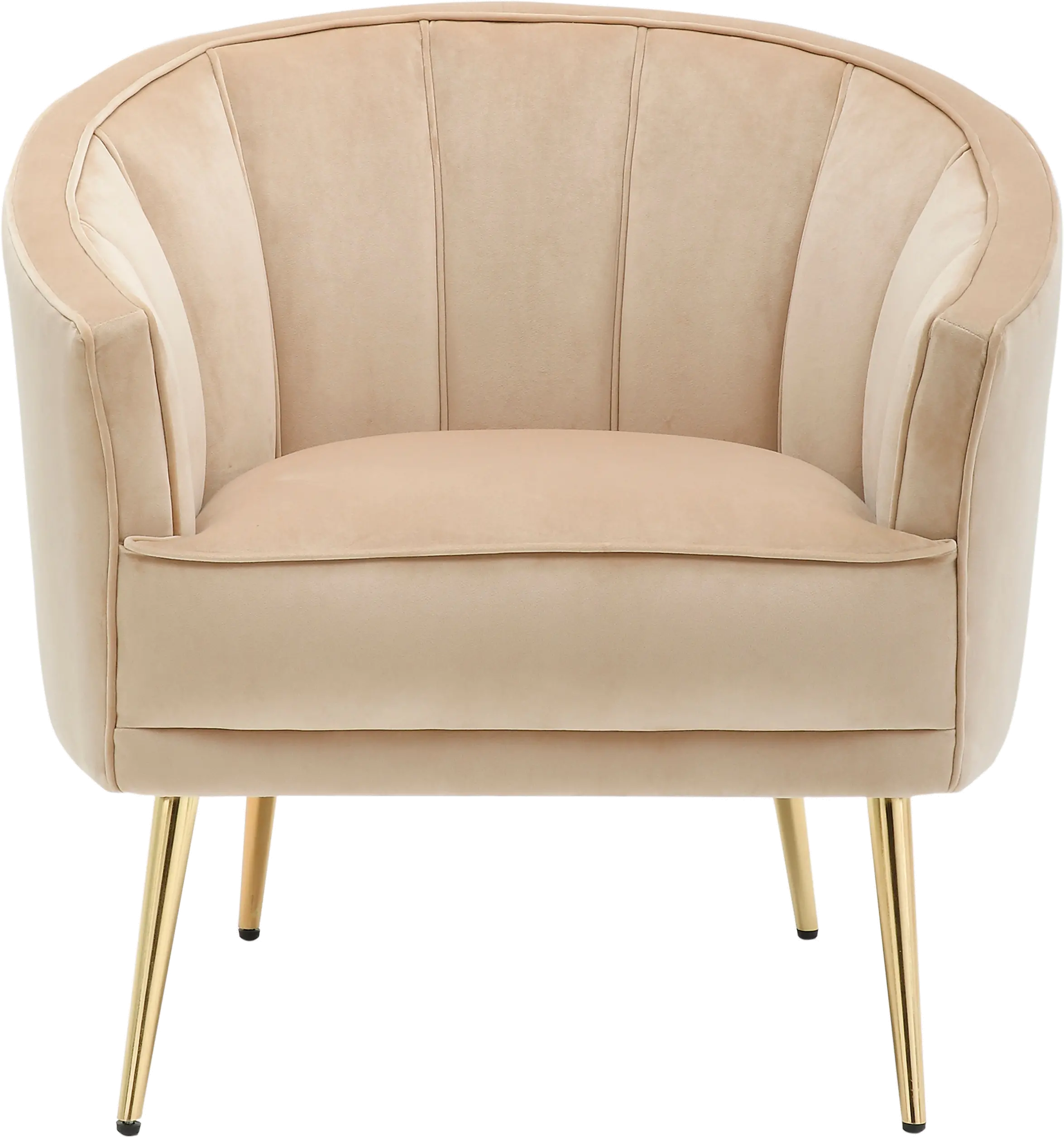 CHR-TANIA AU+CHMP Contemporary Champagne Velvet Glam Accent Chair - Tania-6