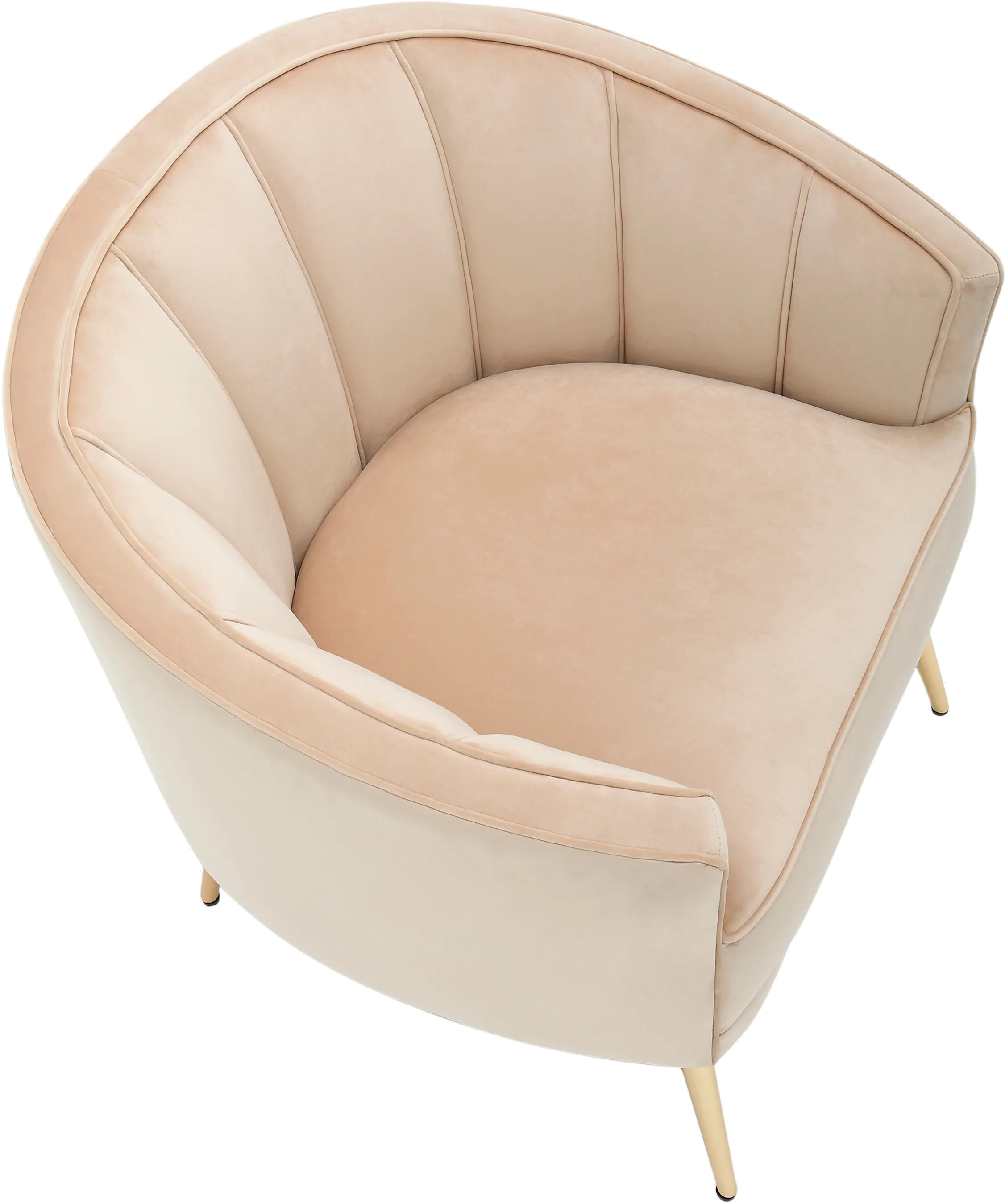 CHR-TANIA AU+CHMP Contemporary Champagne Velvet Glam Accent Chair - Tania-7
