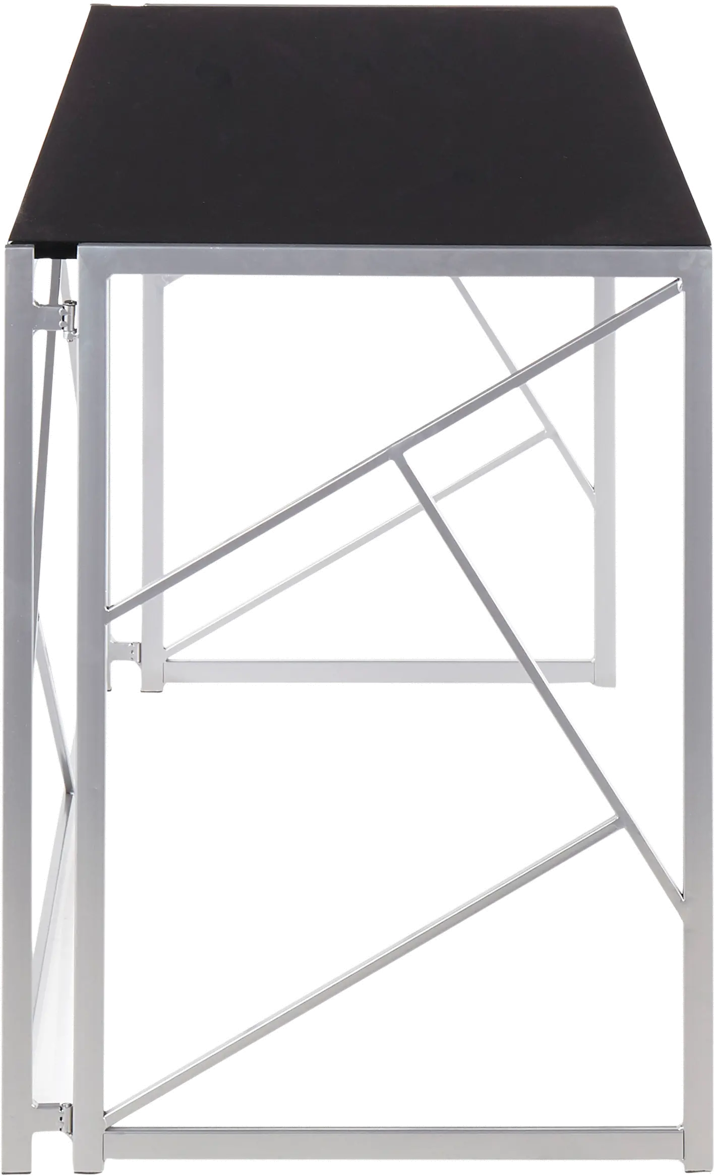 OFD-FOLIA SVBK Contemporary Silver and Black Office Desk - Folia-2