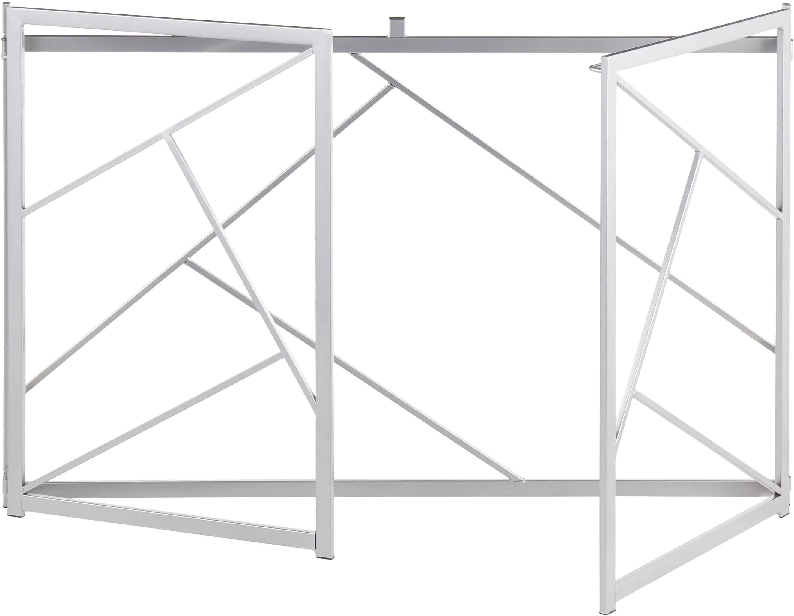 OFD-FOLIA SVBK Contemporary Silver and Black Office Desk - Folia-7