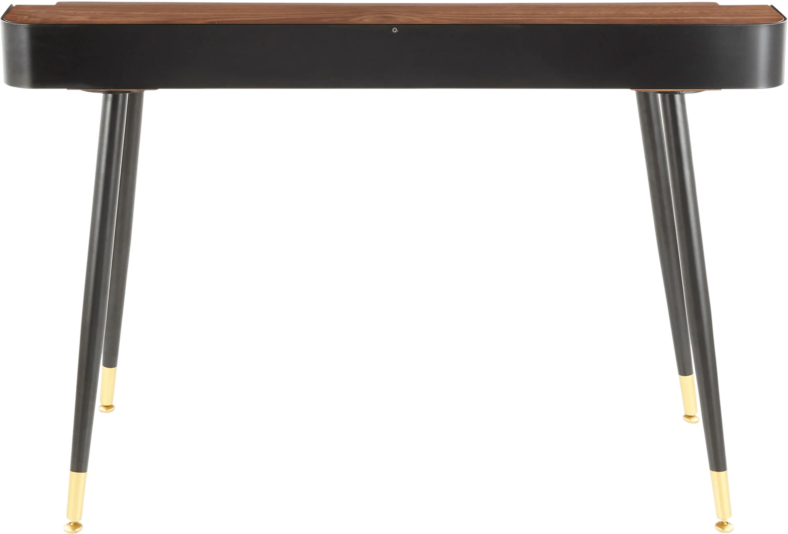 OFD-HRVY BK+WL Mid-century Modern Walnut Office Desk - Harvey-4