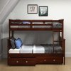 Dark Brown Twin-over-Full Bunk Bed with Storage - Craftsman