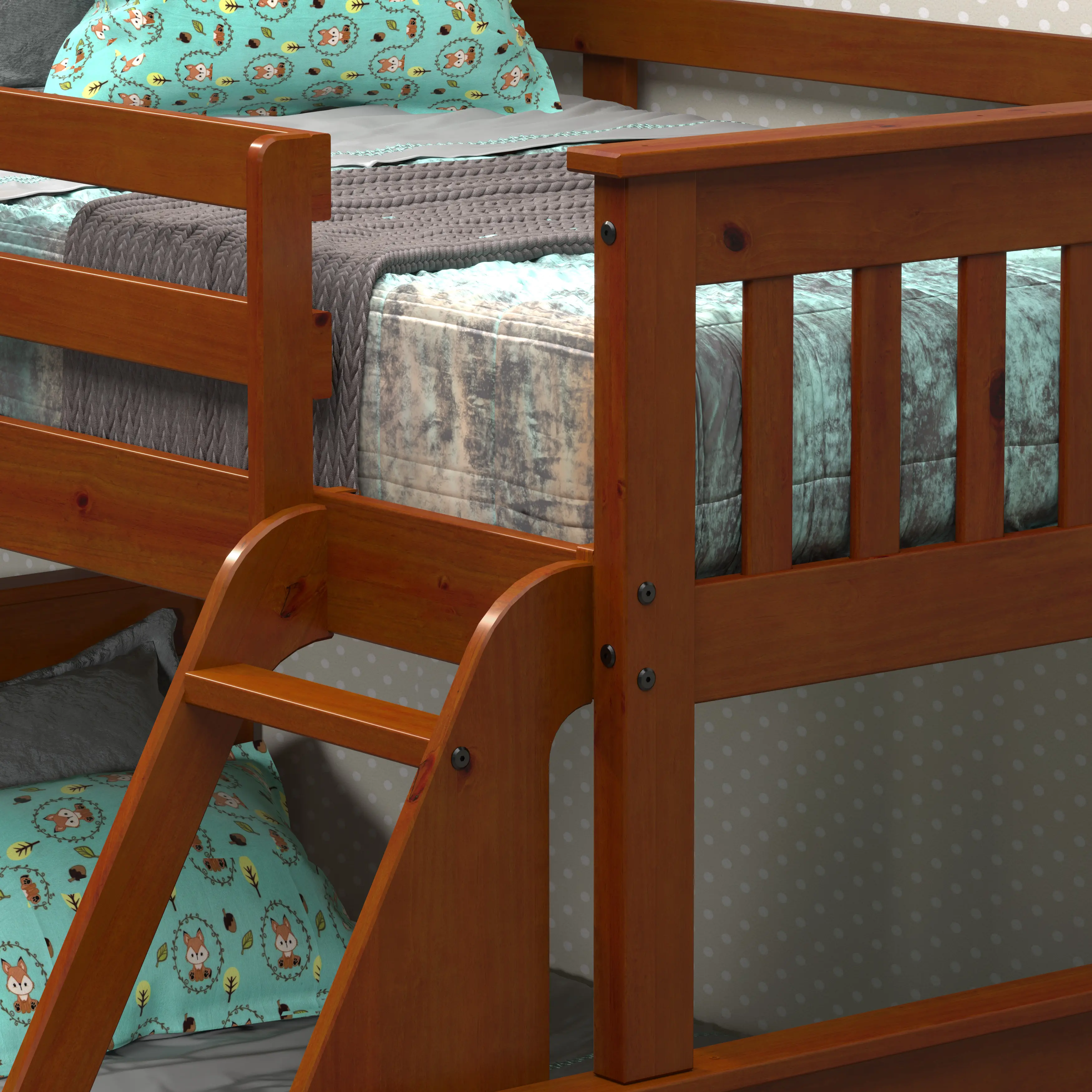 Espresso Brown Twin-over-Full Bunk Bed - Craftsman-3