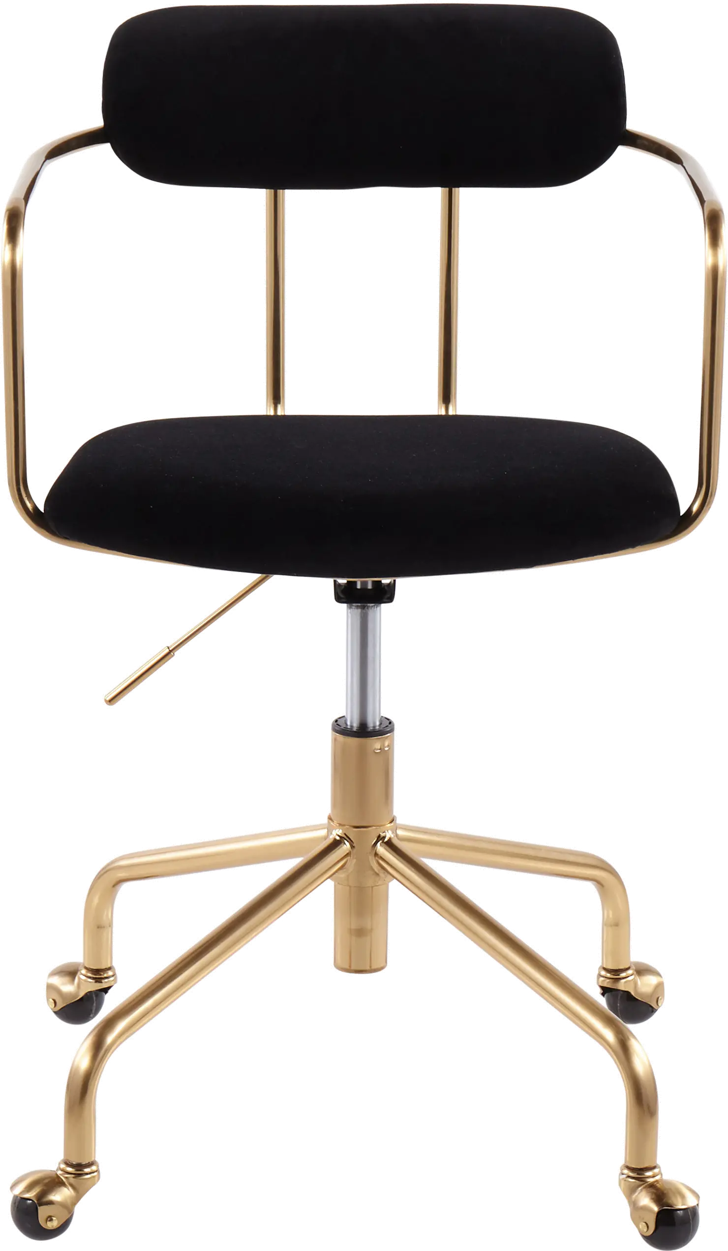 OC-DEMI AUVBK Black Velvet Office Chair - Demi-4