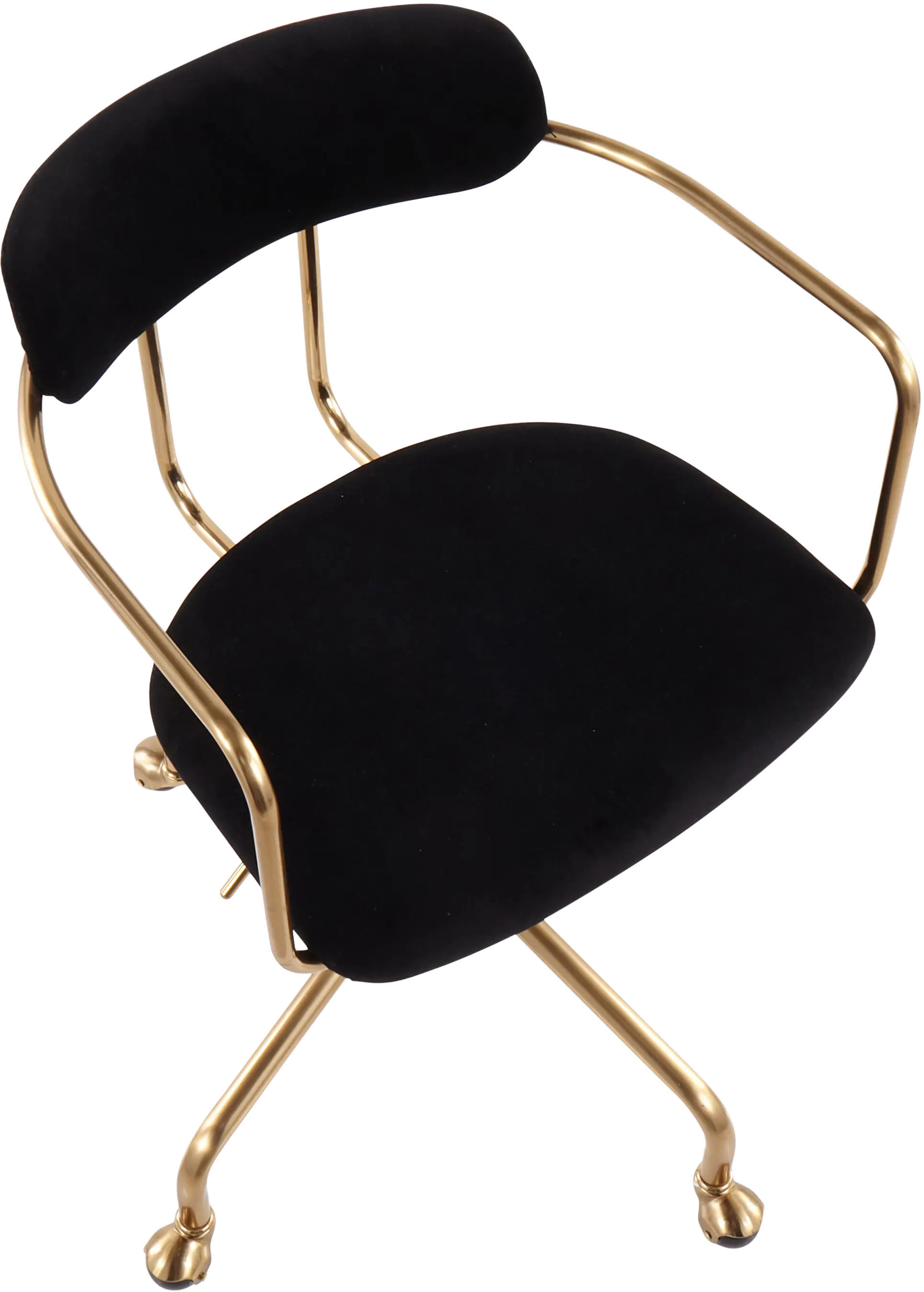 OC-DEMI AUVBK Black Velvet Office Chair - Demi-5