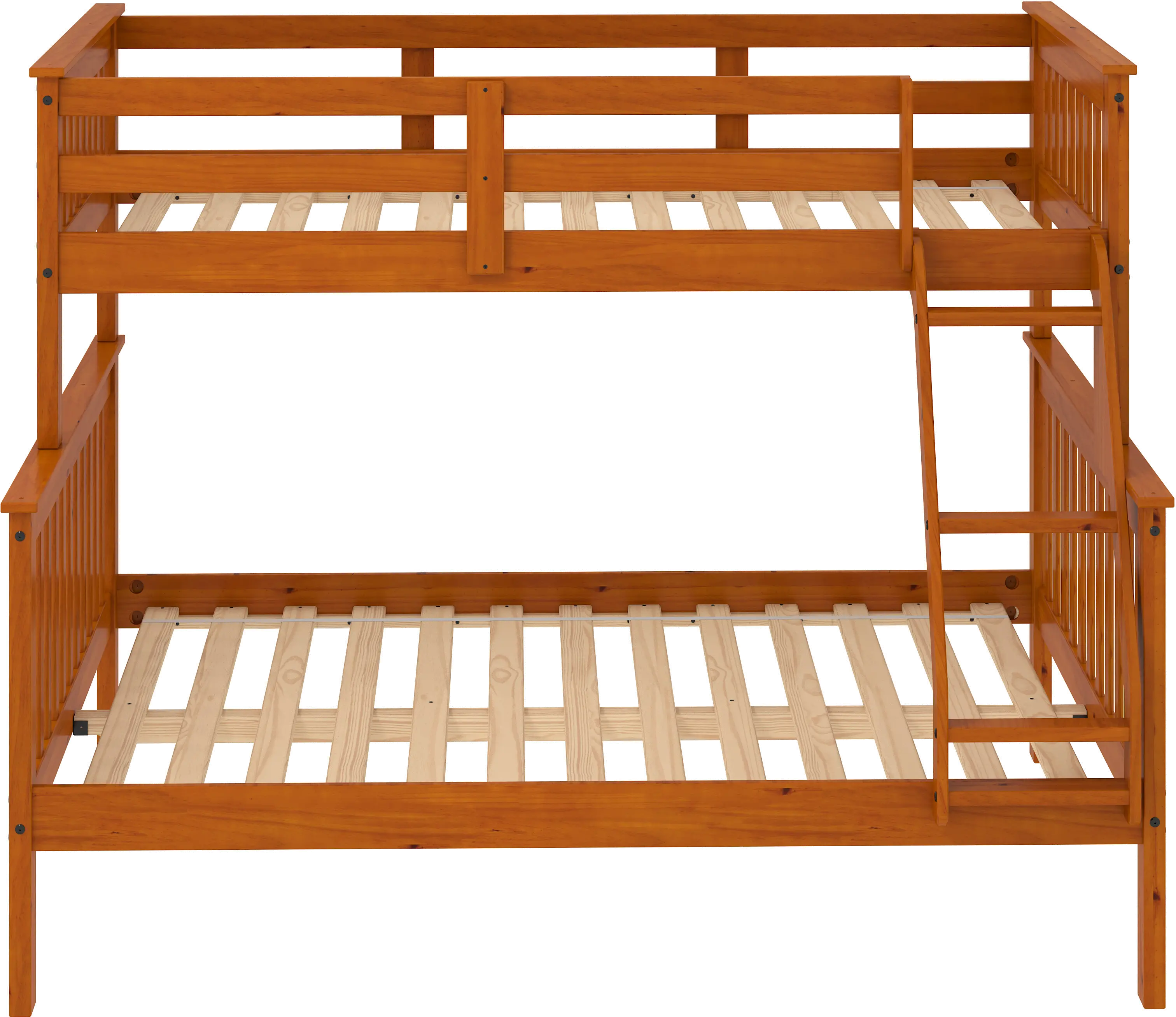 Honey Brown Twin-over-Full Bunk Bed - Craftsman-5