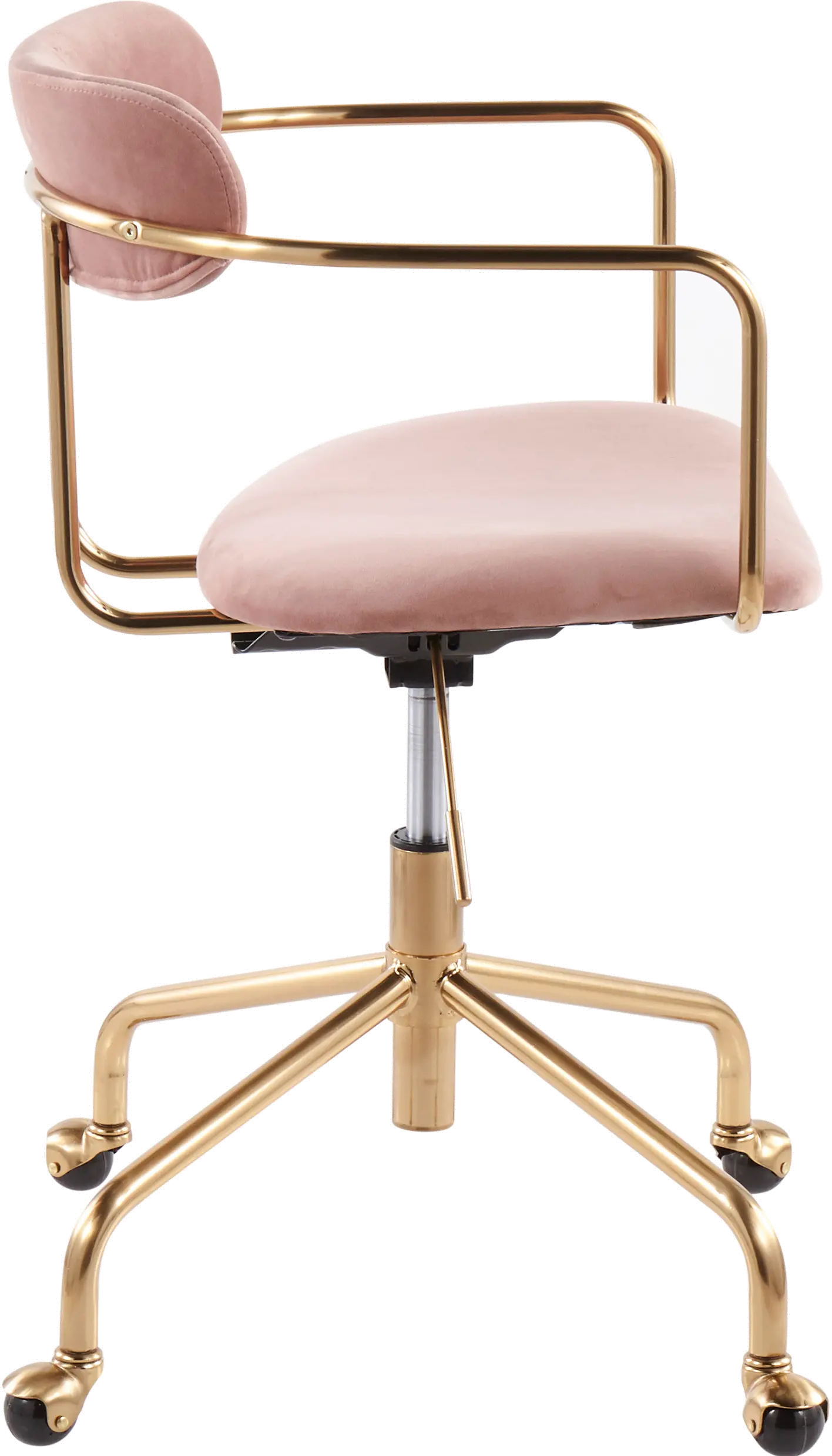 OC-DEMI AUVPK Pink Velvet Office Chair- Demi-2
