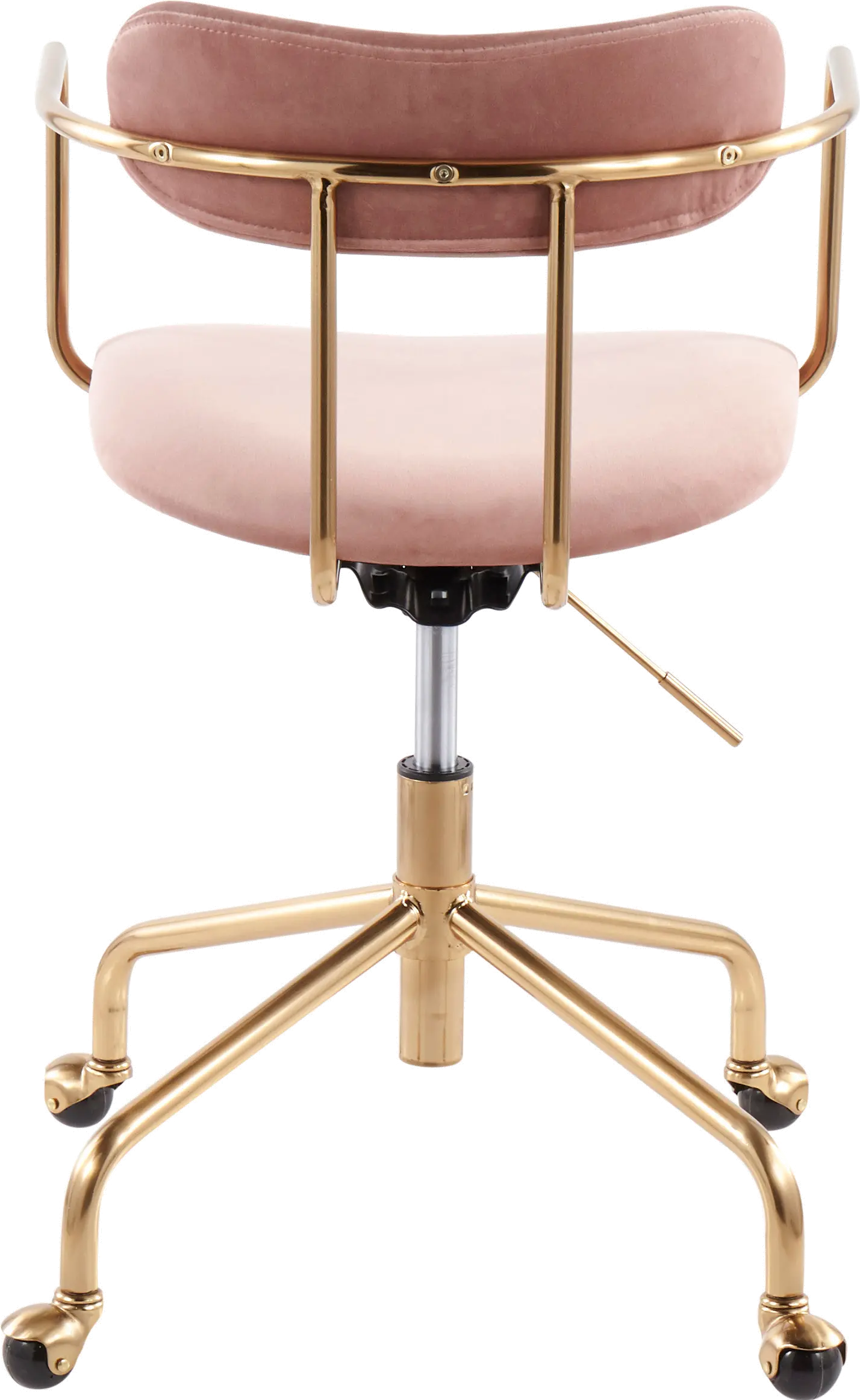 OC-DEMI AUVPK Pink Velvet Office Chair- Demi-3