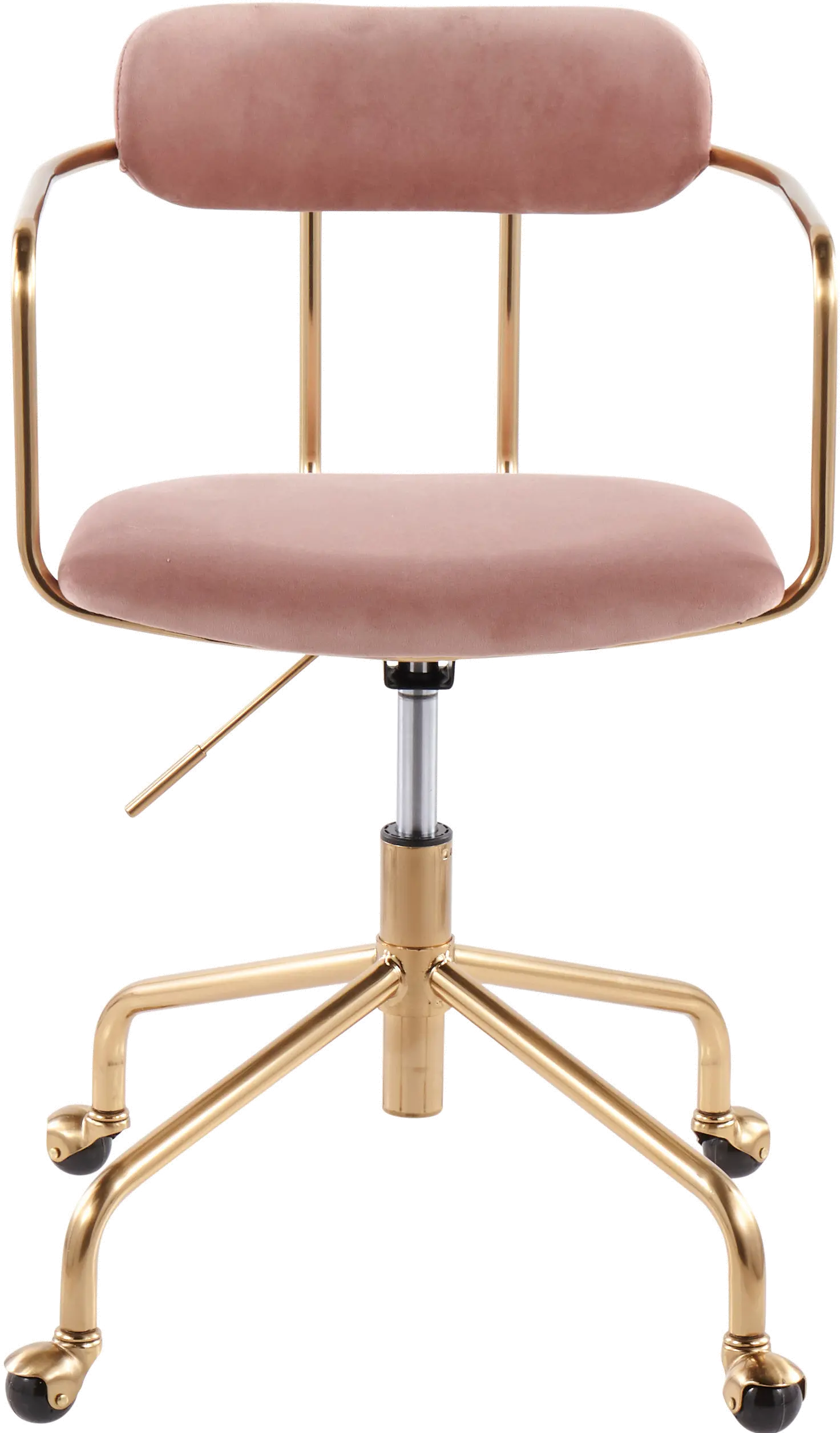 OC-DEMI AUVPK Pink Velvet Office Chair- Demi-4