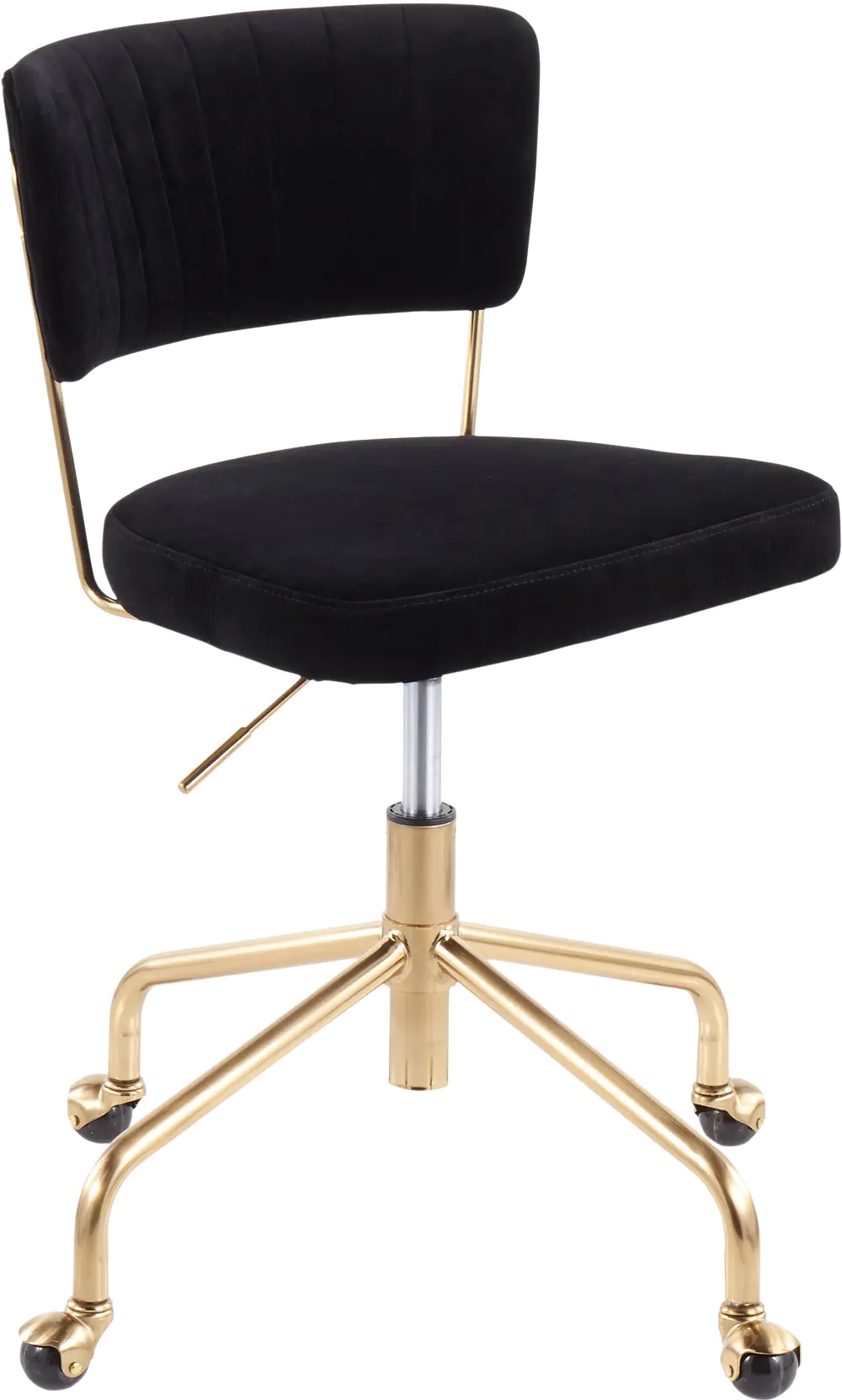 OC-TANIA AUVBK Black Velvet Task Chair - Tania-1