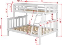 Mission White Twin-over-Full Bunk Bed - Craftsman-3