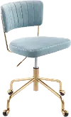 OC-TANIA AUVLBU Light Blue Velvet Task Chair - Tania