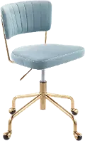 OC-TANIA AUVLBU Light Blue Velvet Task Chair - Tania