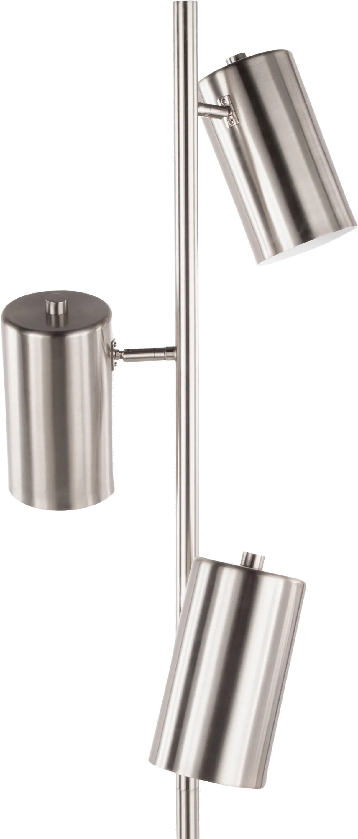LS-CANNESFL SV Modern Brushed Stainless Steel Three Light Floor Lamp - Cannes-4