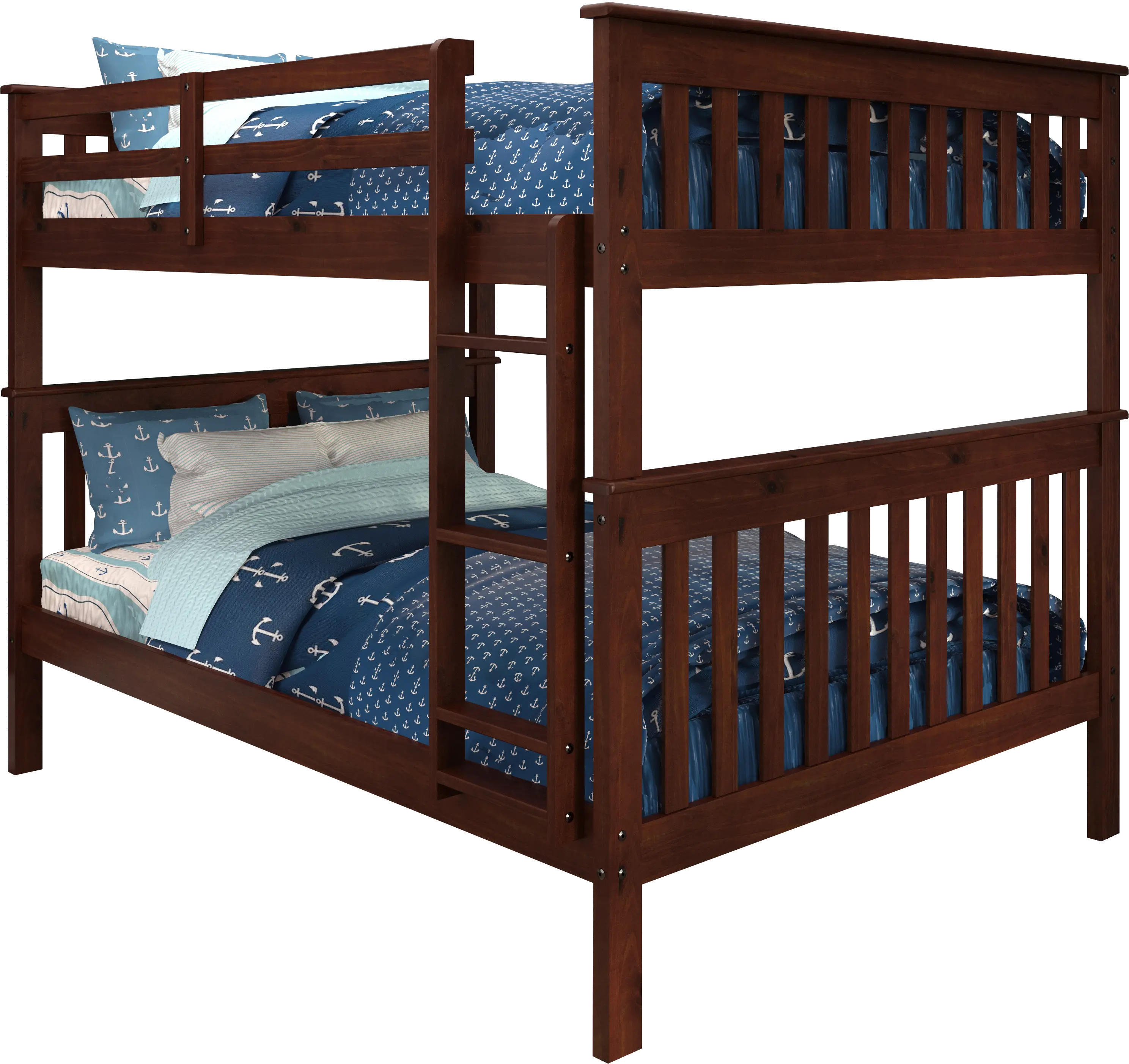 Dark Cappuccino Brown Full-over-Full Bunk Bed - Craftsman-2