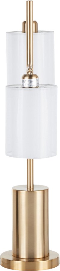 L-CANNESTB AUW Contemporary Gold Metal Table Lamp with White Shades - Cannes-2