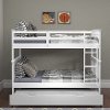 Mission White Full-over-Full Bunk Bed with Trundle - Craftsman