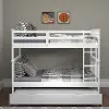 Mission White Full-over-Full Bunk Bed with Trundle - Craftsman