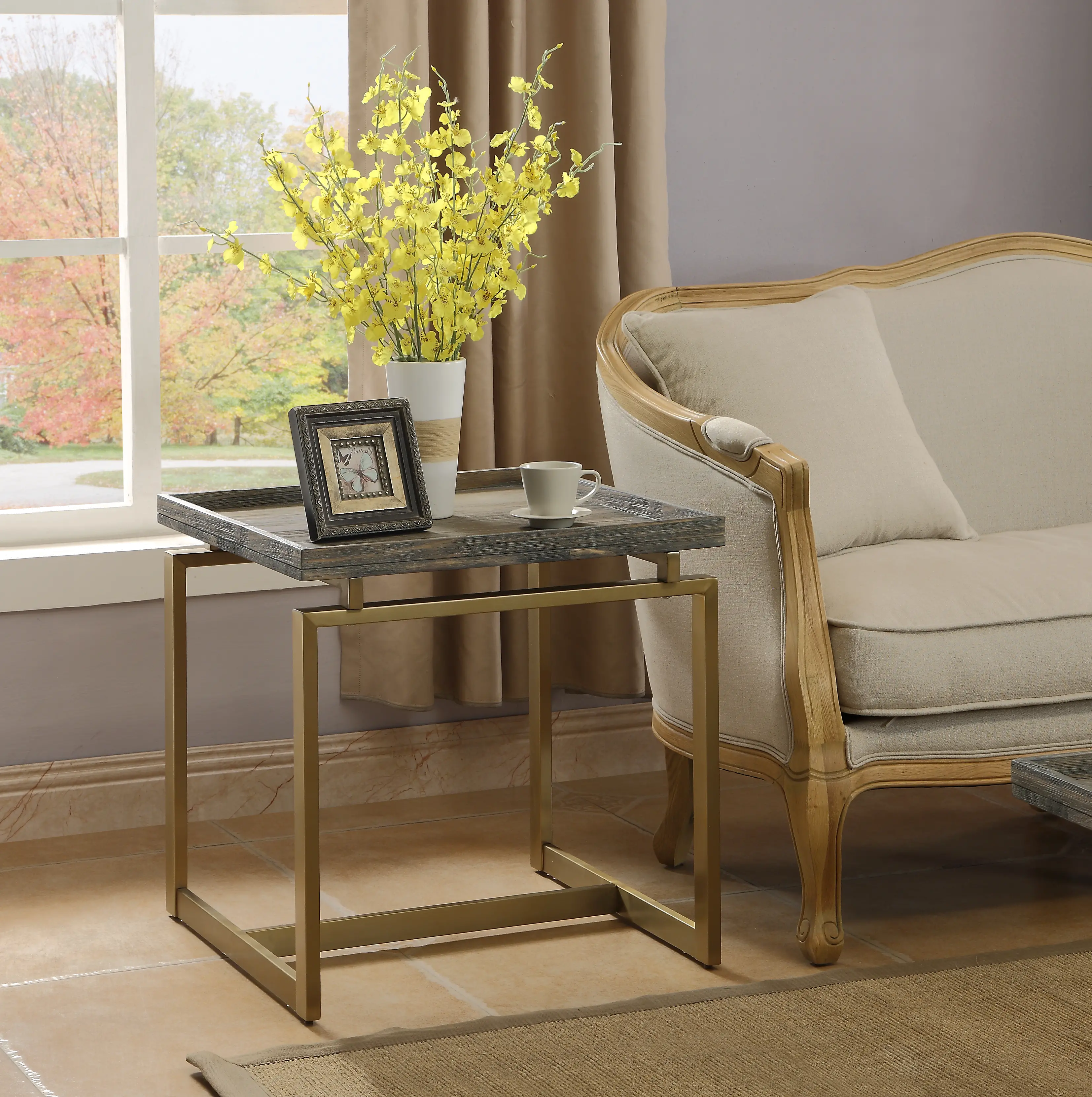 Biscayne Brown Cherry End Table-1