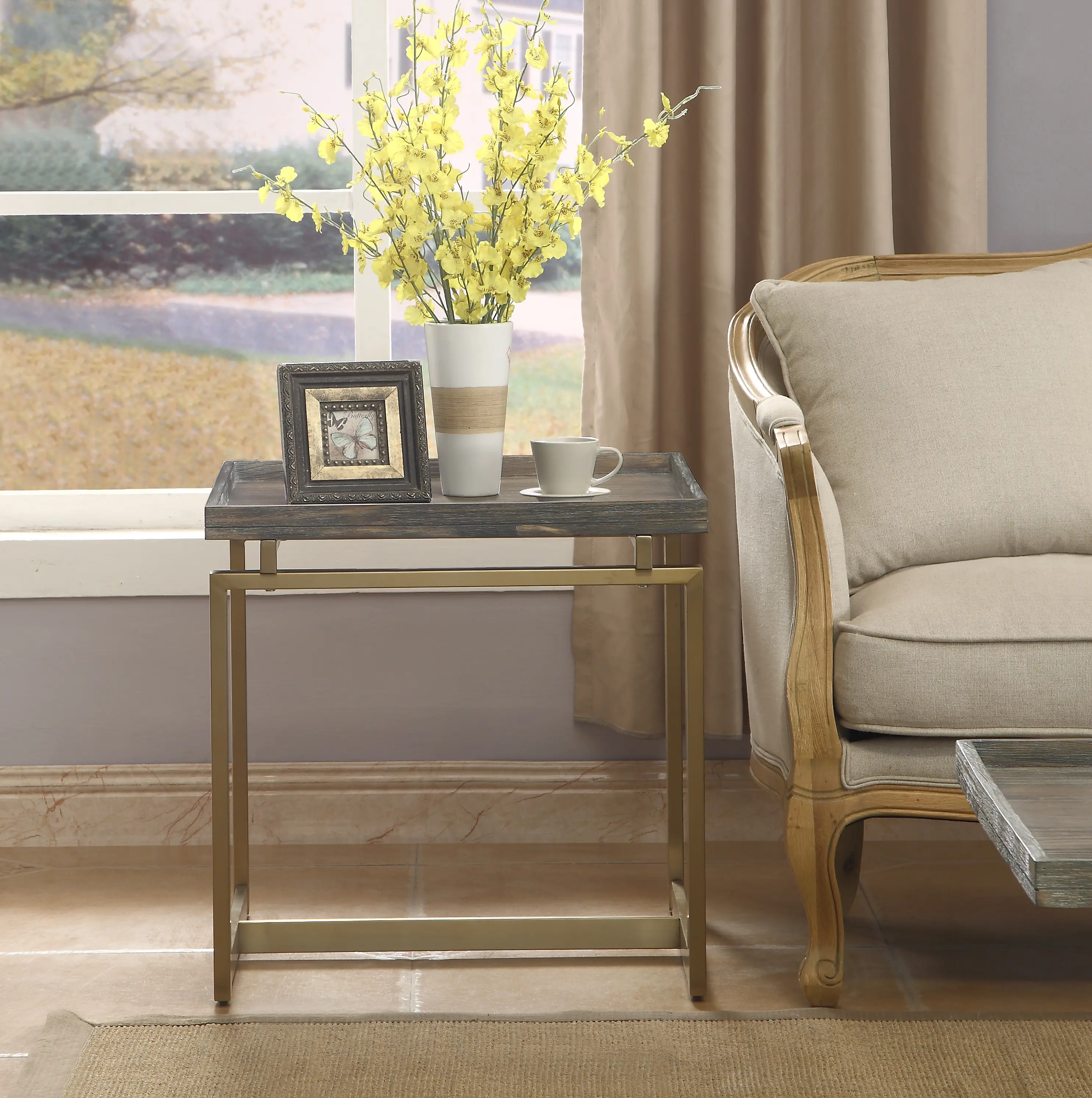 Biscayne Brown Cherry End Table-2