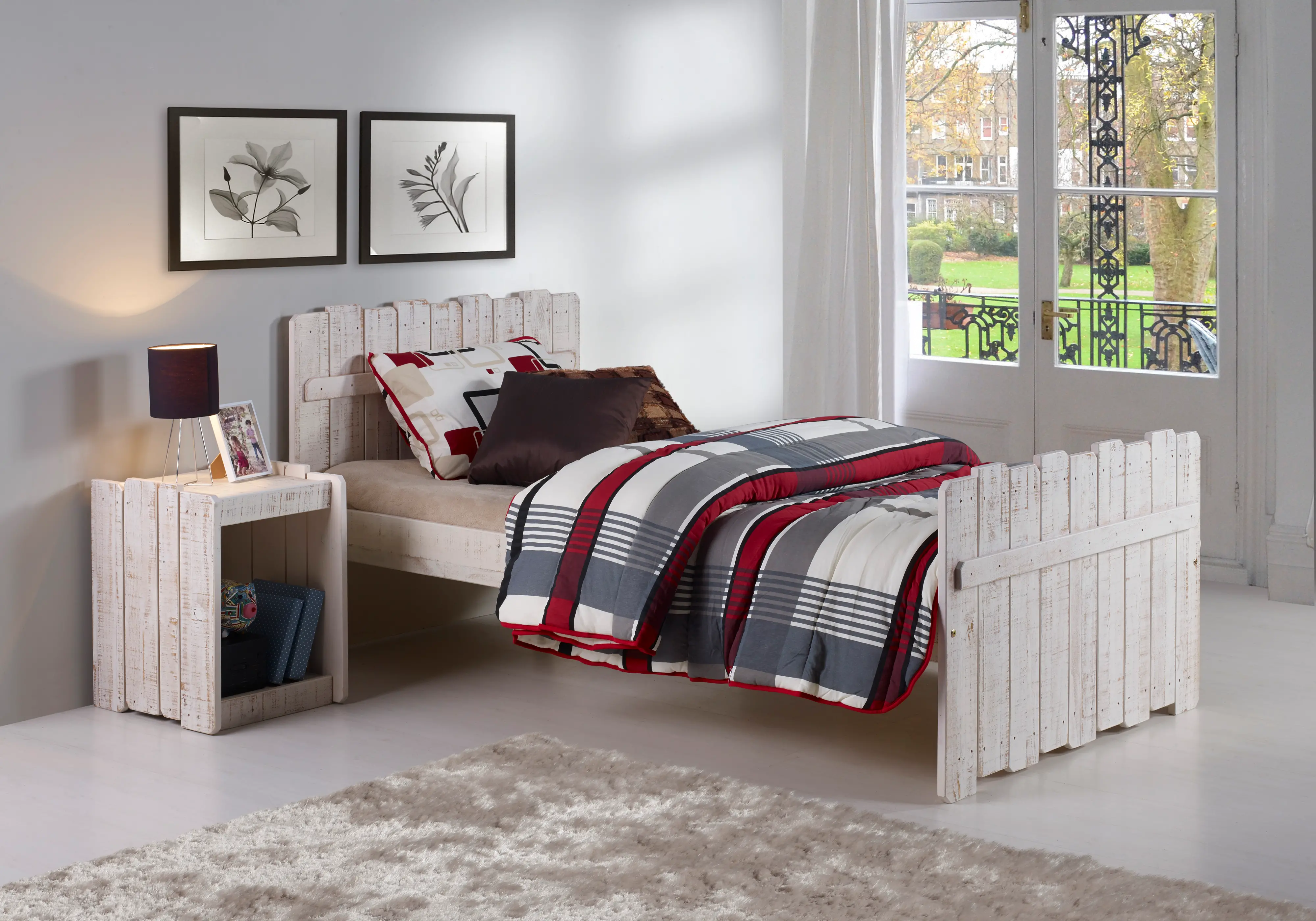 Rustic Sand Twin Bed - Treehouse-1