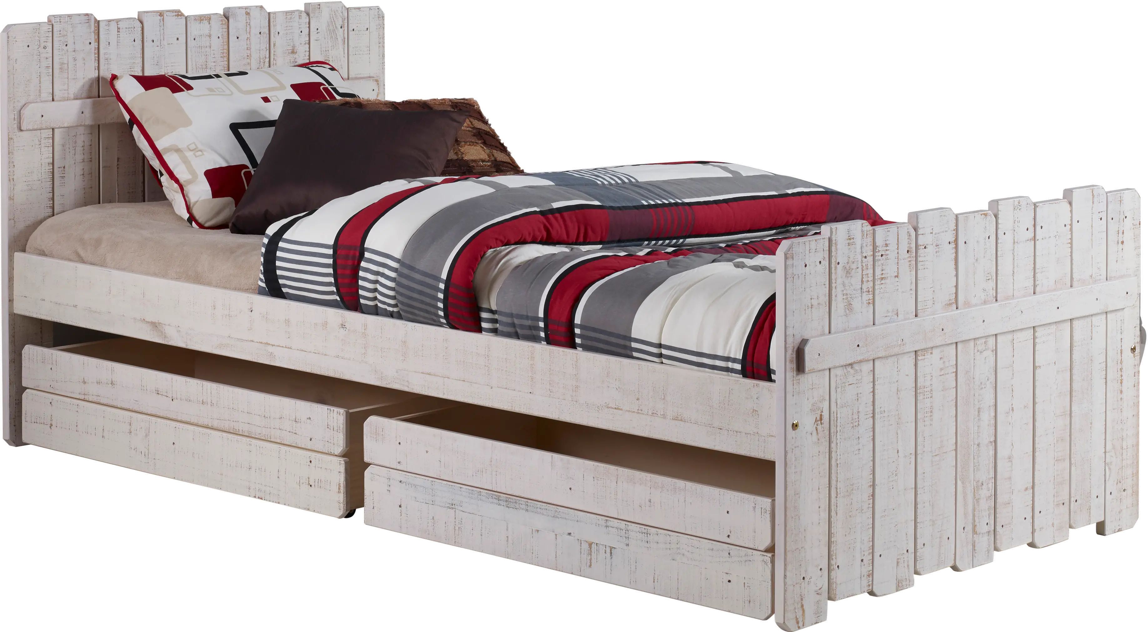Rustic Sand Twin Storage Bed - Treehouse-2