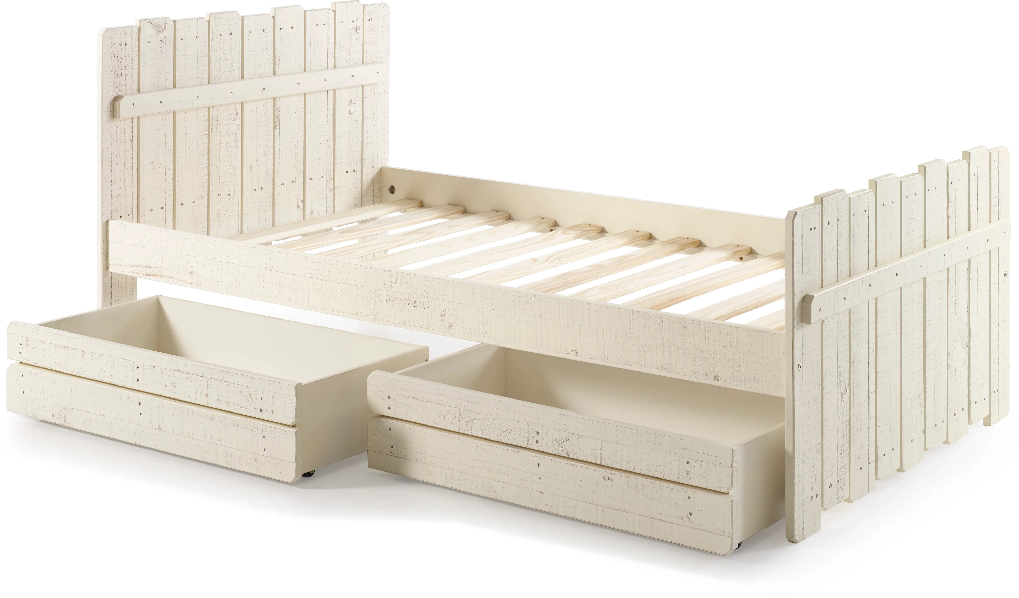 Rustic Sand Twin Storage Bed - Treehouse-4