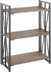 OBC-INDY BKBN Industrial Black and Brown Bookcase - Indy