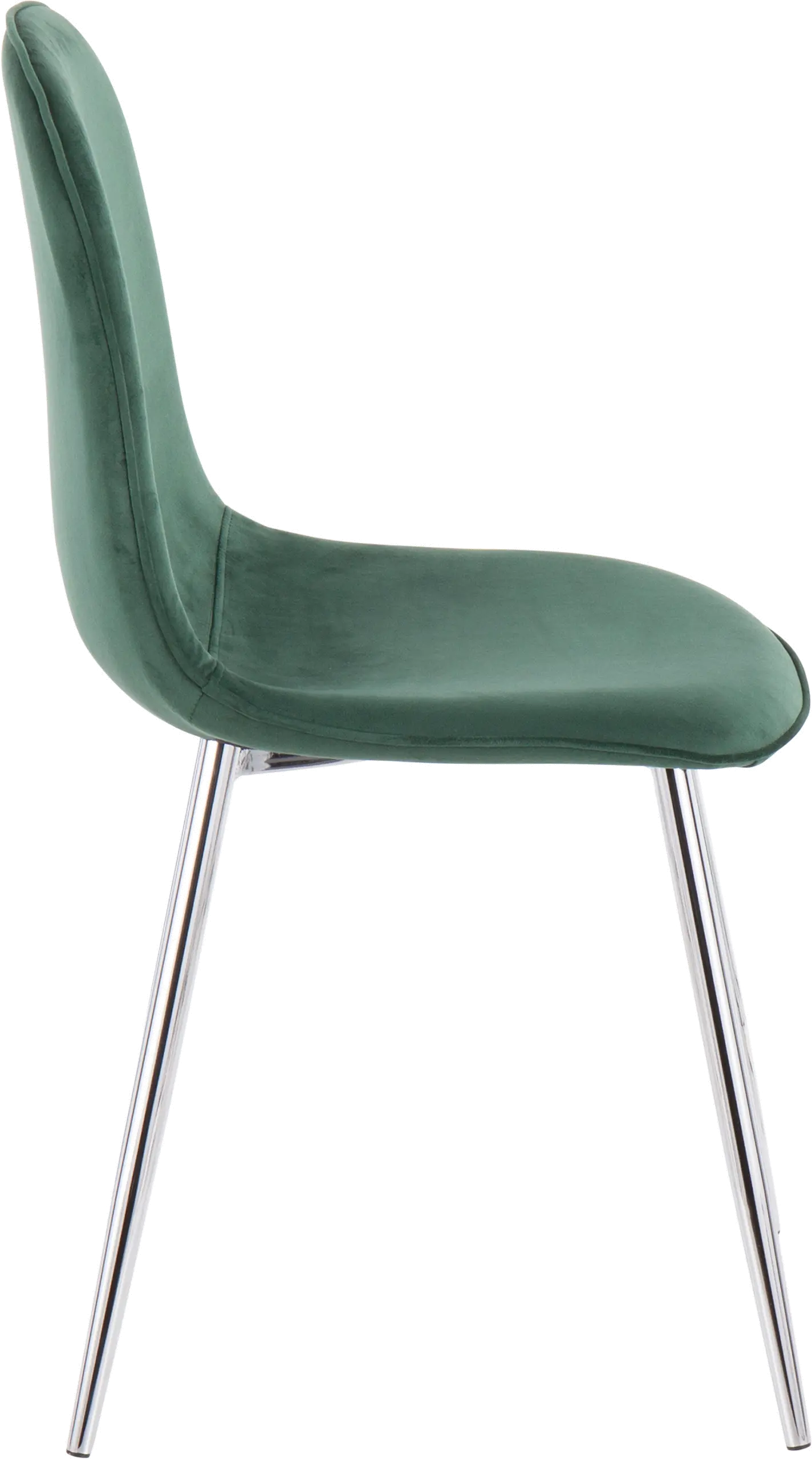 CH-PEBBLE SVVGN2 Contemporary Green and Chrome Dining Room Chair (Set of 2) - Pebble-2