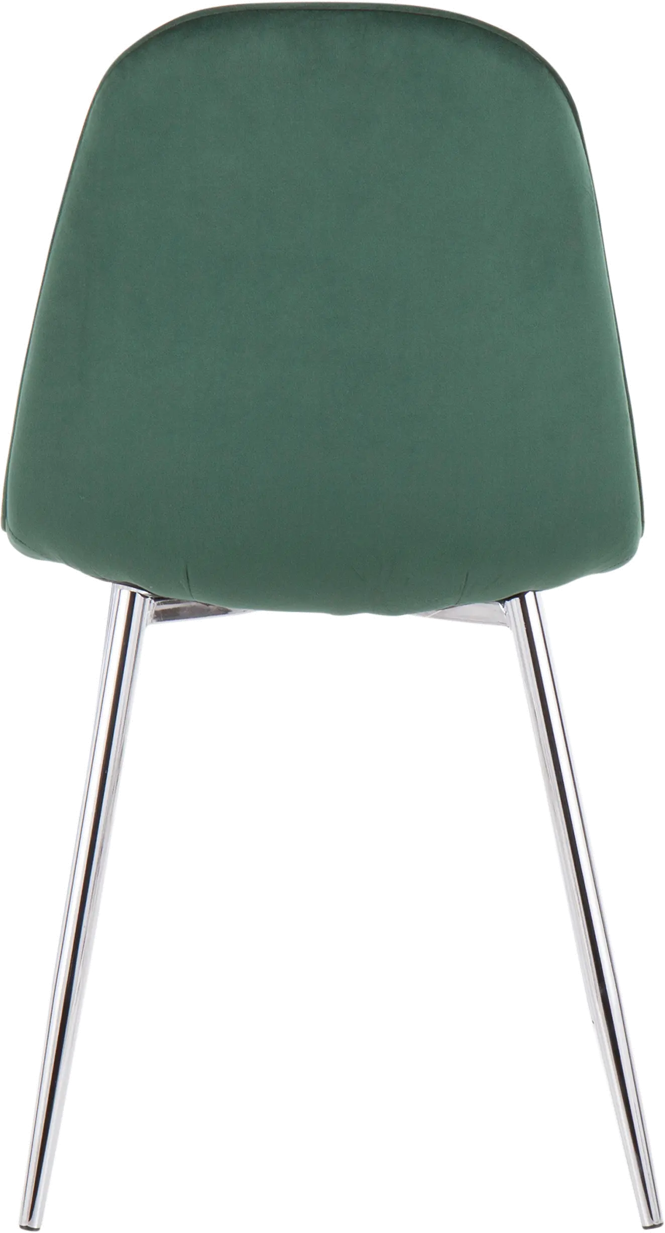 CH-PEBBLE SVVGN2 Contemporary Green and Chrome Dining Room Chair (Set of 2) - Pebble-3