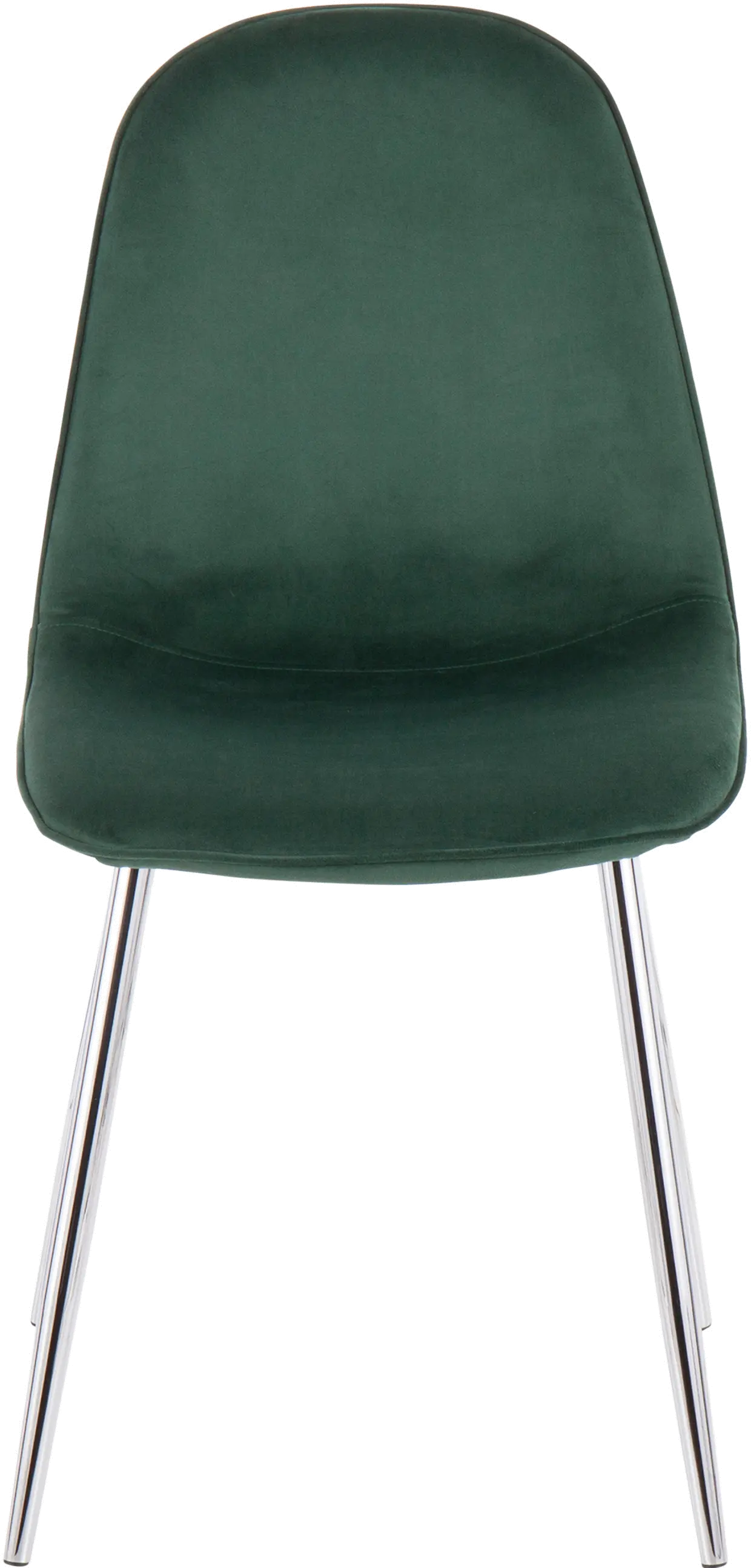 CH-PEBBLE SVVGN2 Contemporary Green and Chrome Dining Room Chair (Set of 2) - Pebble-4