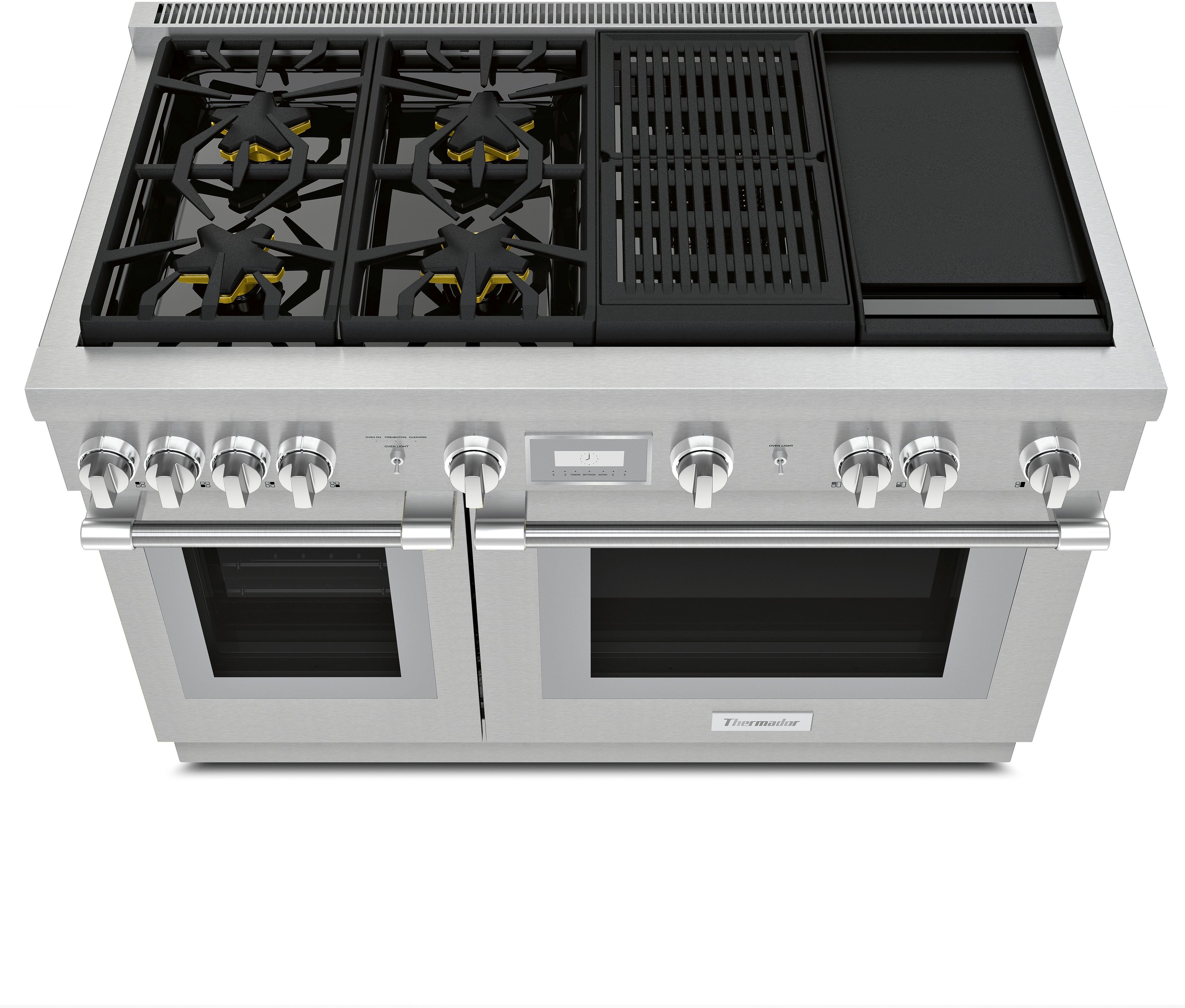 PRD484WCHU Thermador Dual Fuel Pro Harmony Smart Range with Double Oven - 48 Inch, Stainless Steel-2