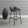 Navy Blue Upholstered Bar Stool - Braylon