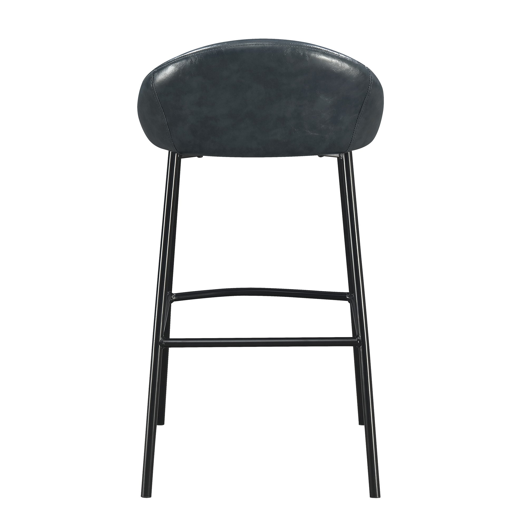 Navy Blue Upholstered Bar Stool - Braylon-8