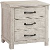 Contemporary Walnut Brown Nightstand - Scott