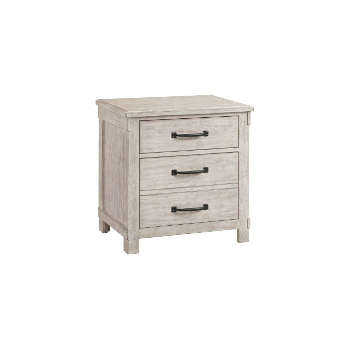 Farmhouse White Nightstand - Scott