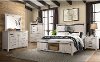 Clearance Farmhouse White 4 Piece Queen Bedroom Set - Scott