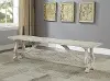 Traditional White Dining Room Bench - Orchard Park