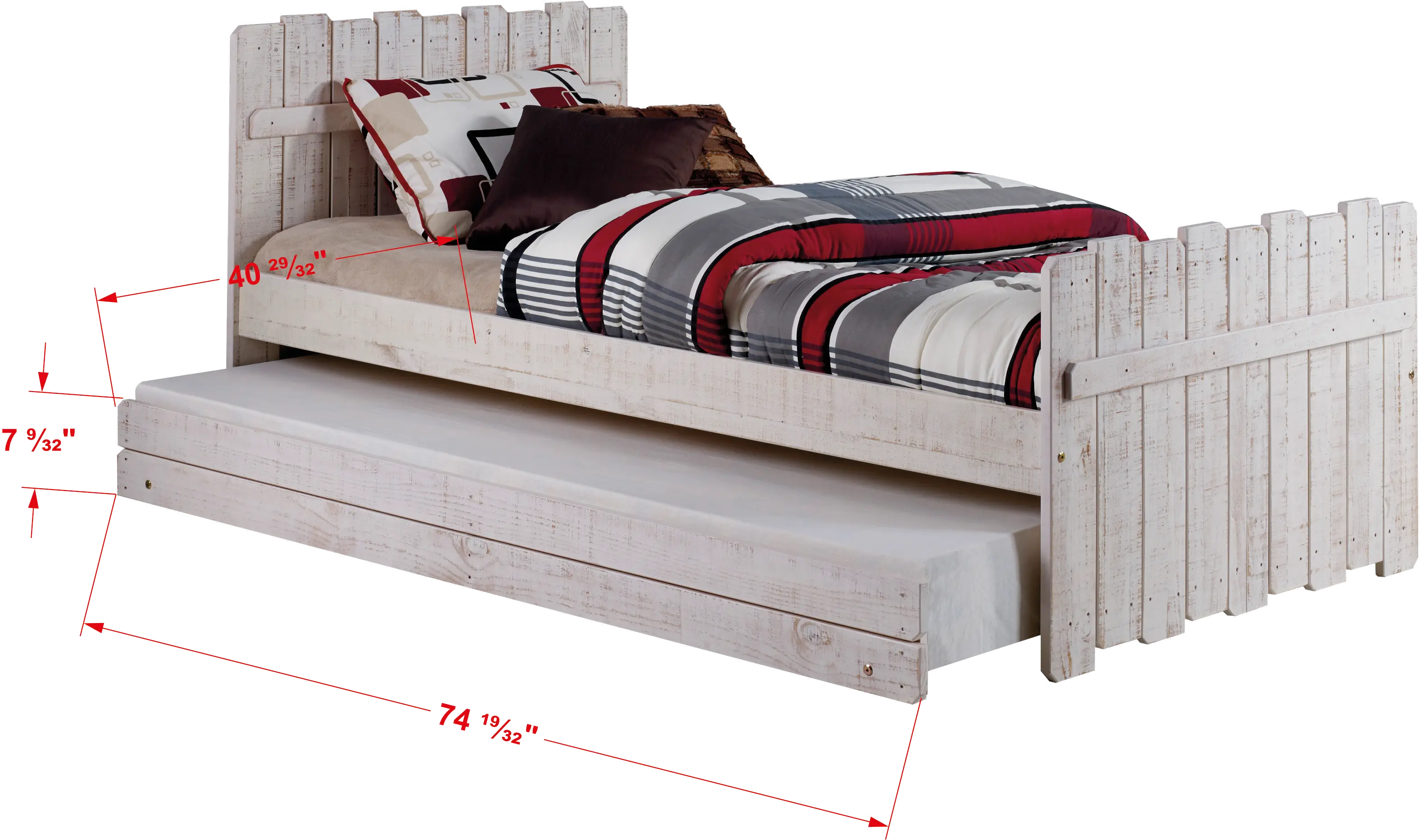 Rustic Sand Twin Trundle Bed - Treehouse-6