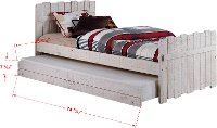 Rustic Sand Twin Trundle Bed - Treehouse-6