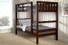 Cappuccino Brown Twin over Twin Bunk Bed - James