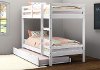 White Twin over Twin Bunk Bed with Trundle - Bellaire