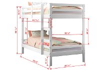 White Twin over Twin Bunk Bed with Trundle - Bellaire-2