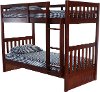 Mission Merlot Brown Twin over Twin Bunk Bed - Whitman