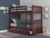 Mission Merlot Brown Twin over Twin Bunk Bed with Trundle - Whitman