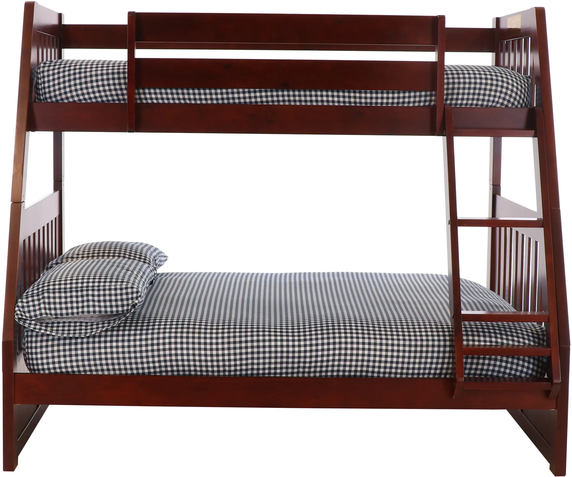 Mission Merlot Brown Twin over Full Bunk Bed - Whitman-3